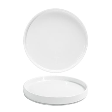 FOH DAP085WHP23 Soho White 6-1/2" Plate with Raised Rim