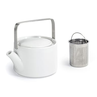 FOH BTP003WHP22 Soho White 16 Ounce Teapot with Infuser - 6 / CS