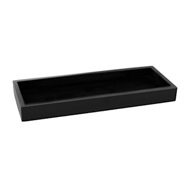 FOH RTR006BKB12 Black Bamboo 11-3/4 x 4-1/4 Amenity Tray - 6 / CS