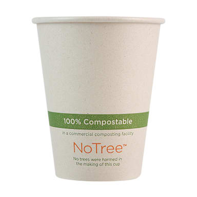World Centric CU-SU-8 No Tree Paper 8 Ounce Hot Cup - 1000 / CS