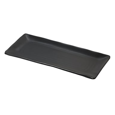 G.E.T. RP-1145-BK Black Nara 10-1/4 x 4-1/2 Rectangle Platter - Dozen