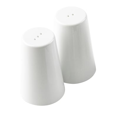 TableCraft 10418 Sierra White Melamine Salt/Pepper Shaker Set
