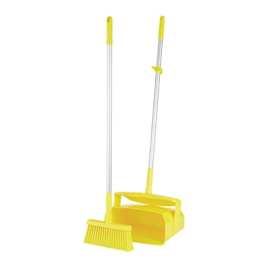 Remco 62506 Yellow Lobby Dustpan with Lobby Broom