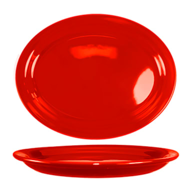 Int'l Tableware CAN-12-CR Cancun Crimson 9.75 x 7.5 Platter