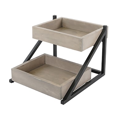 Cal-Mil 3448-110 Aspen Angled 2 Tier Merchandiser