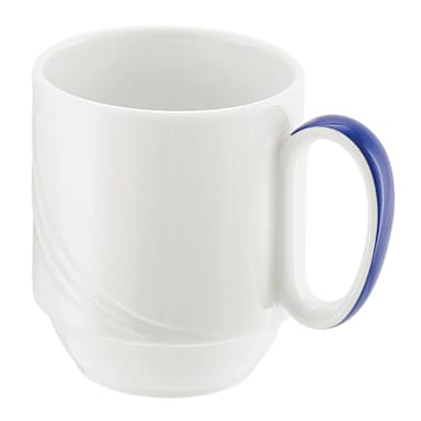 Schonwald 9185629-62971 Donna 9-1/2 Ounce Mug with Blue Band - 6 / CS
