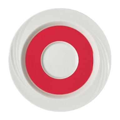Schonwald 9187130-62932 Donna Wht 6.5 In Saucer w/ Red Band