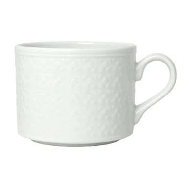 Steelite 1403X0130 White Bead Accent 12 Ounce Coffee Cup