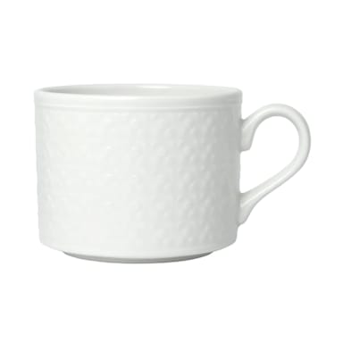 Steelite 1403X0131 White Bead Accent 8 Ounce Coffee Cup