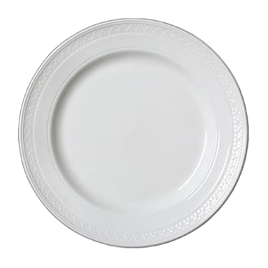 Steelite 1403X0102 White Bead Accent 11-1/4" Plate - 6 / CS