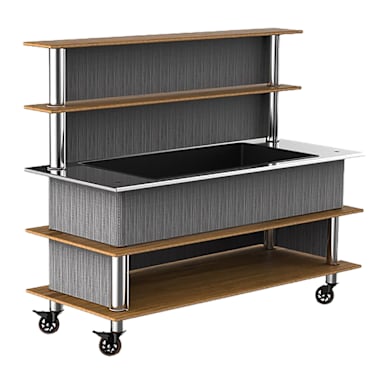Steelite MGCMLC01WSXW 3 Tier 71 x 29.5 x 60.5" Back Bar Station