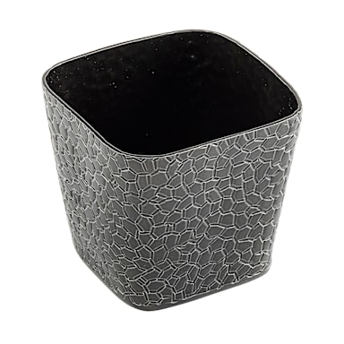 TableCraft 10737 Crackle Collection Aluminum 4 In. Square Snack Basket