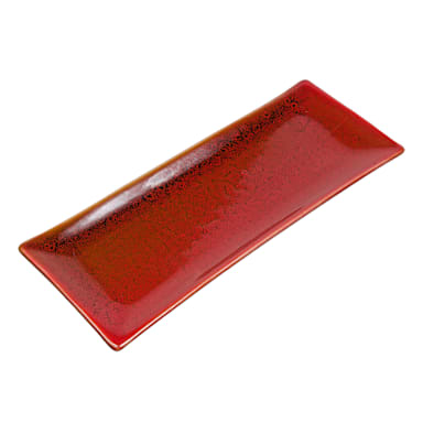 Korin Japanese Trading PLL-A0399R Red 10.25 x 4.25 In. Rectangle Plate