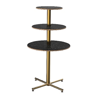Steelite MGCPPR01MBXX Marble Round 3-Tier Display Table