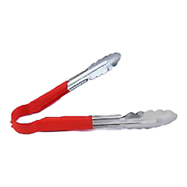 Darling Foodservice 9" Utility Tong with Red Handle