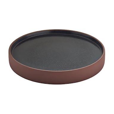 Playground 701187191101792 Brown/Black Reversible 8-2/5" Plate