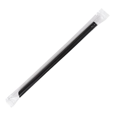 Darling Foodservice Black Wrapped 9" Boba Straw - 1600 / CS