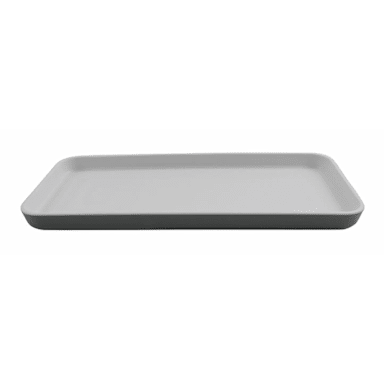 G.E.T. RS-136-WM/GRM Roca Matte White/Gray 13 x 6" Plate - Dozen