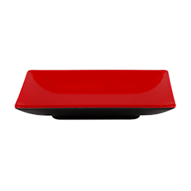 Elite Global Solutions JW552T-BR Karma Red/Black 5 x 5 Plate - 6 / CS