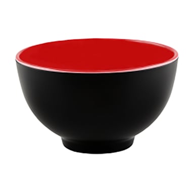 Elite Global Solutions JW452T-BR Karma Red/Black 12 Oz. Bowl - 6 / CS