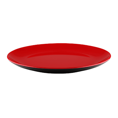 Elite Global Solutions JW99R2T-BR Karma Red/Black 9 In. Plate - 6 / CS
