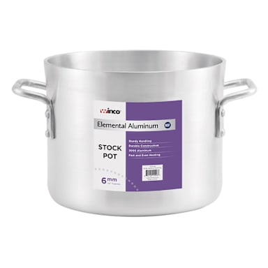 Winco ALST-20 Elemental 20 Quart Aluminum Stock Pot