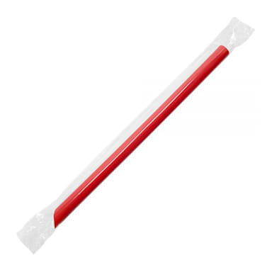 Darling Foodservice Red Wrapped 9" Boba Straw - 1600 / CS