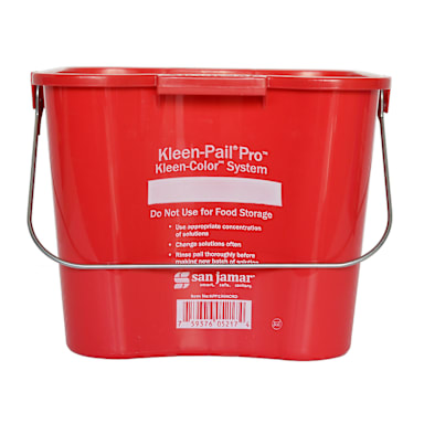 San Jamar KPP196KCRD Red 6 Quart Kleen-Pail Bucket