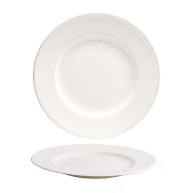 FOH DSP041BEP22 Catalyst Rimmed 8"Dia Plate - 6 / CS