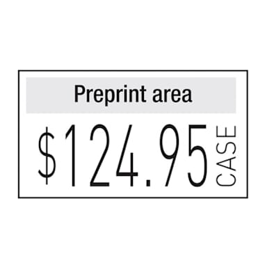 Avery Dennison 000036 White 1131 Fastening Gun Label - 2500 / RL