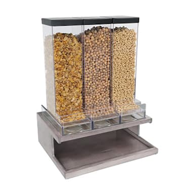 Cal-Mil 3434-110 3-Section Cereal Dispenser with Portion Lever