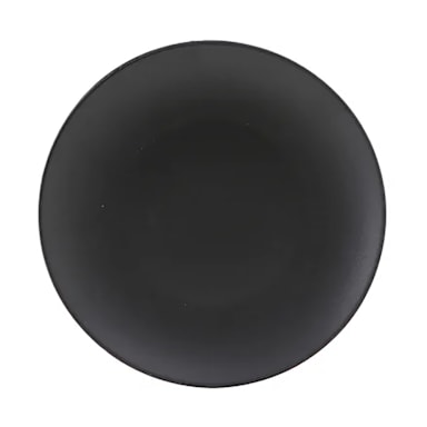 Tuxton China VBA-115 Zion Matte Black 11-3/4 In. Coupe Plate