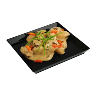 Solia PS30403C Black Quartz 3.5" Square Plate