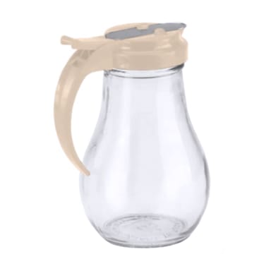 Vollrath 614-18 Glass 14 Ounce Syrup Server with Almond Top