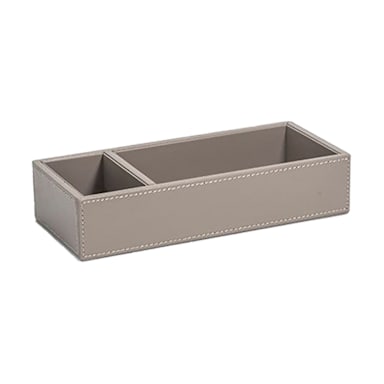 FOH RAH008BEL21 Beige 2-Compartment London Accessory Holder - 4 / CS