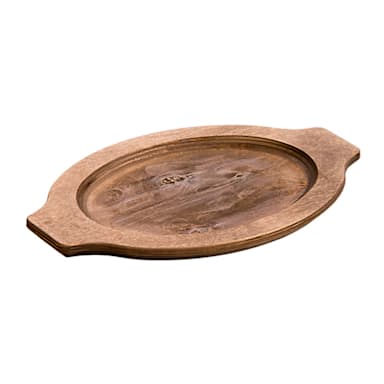 Lodge UGOH Oval 13-3/8 x 9-1/16" Wood Underliner - 6 / CS