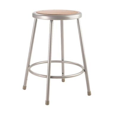National Public Seating 6224 Gray Steel 24" Stool