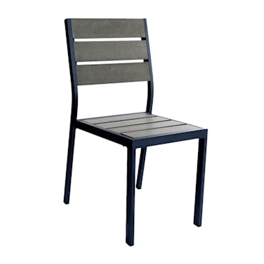 Just Chair PW80118 Grey Outdoor Stacking/Side Chair