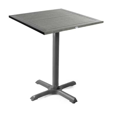 Just Chair PW801TT-3030 Grey Outdoor 30 x 30" Square Table