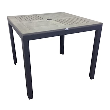 Just Chair PW801TT-3636 Grey Outdoor 36 x 36" Square Table