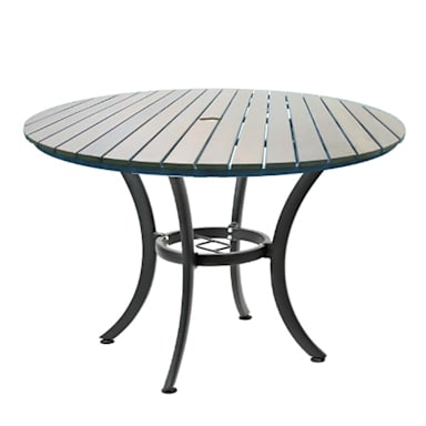 Just Chair PW801TT-36R Outdoor 36" Round Table with Umbrella Hole