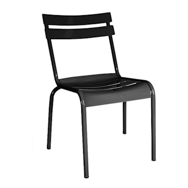 Just Chair JTA-39118-BLK Black Outdoor Stacking Side Chair