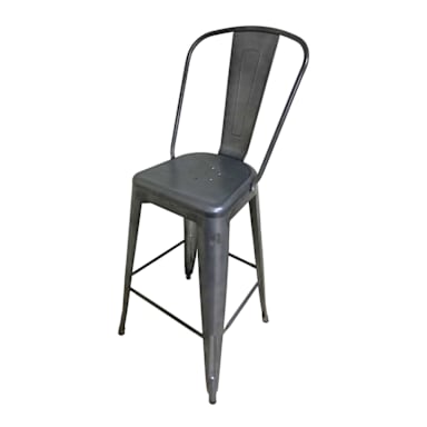 Just Chair G42630 Gun Metal Indoor/Outdoor Barstool