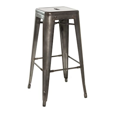 Just Chair G42530X Gun Metal Indoor/Outdoor Backless Barstool