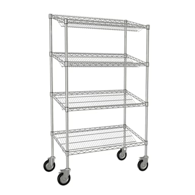 Tarrison TS-MSSU18365C-KIT Chrome 4-Shelf 18 x 36 Merchandising Rack