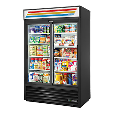True GDM-45-HC-LD/CASTERS 115V 2-Section Refrigerated Merchandiser