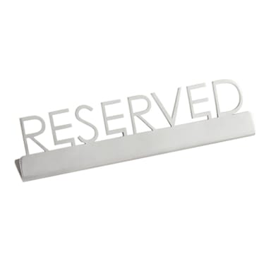 American Metalcraft SSR5 S/S 5 x 3/4 x 1-1/4"H Reserved Sign