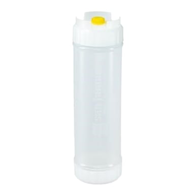 San Jamar 857324M 24 Oz. EZ-KLEEN Bottle w/ Med Yellow Valve - 6 / CS