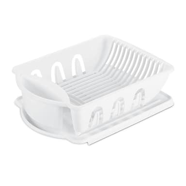 Sterilite 06218006 2-Pc. White Sink Dish Drainer Set