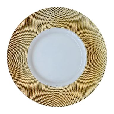 Bon Chef 200001G 13" Charger Plate with Gold Rim